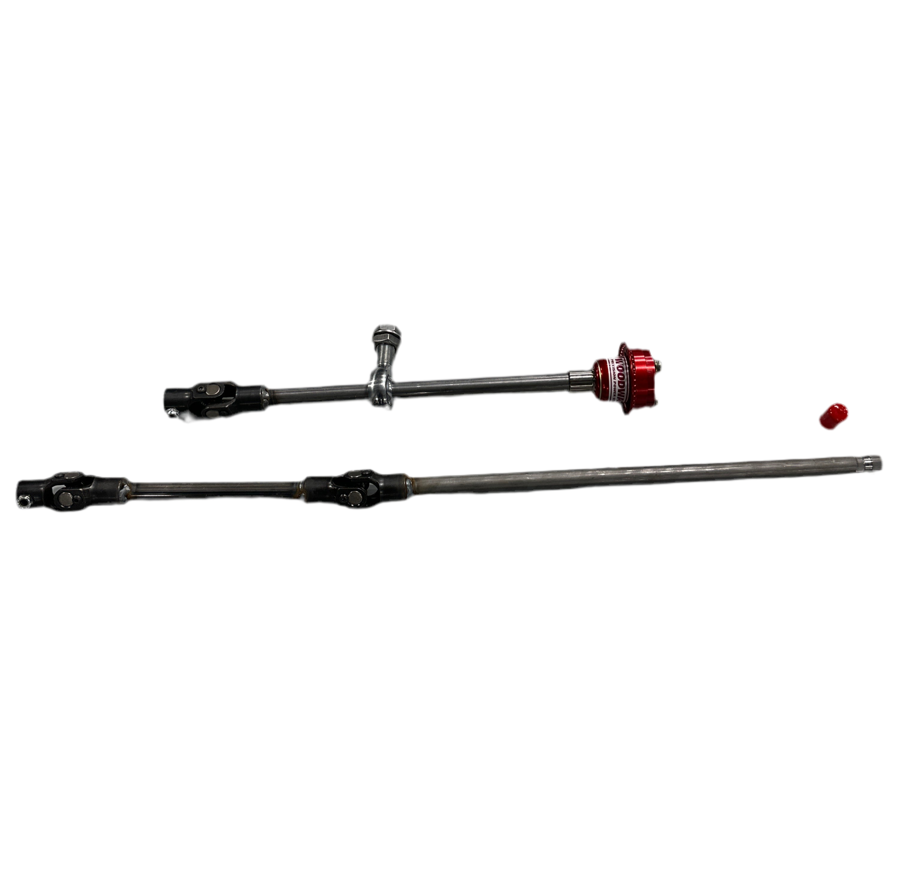 Complete splined steering shaft